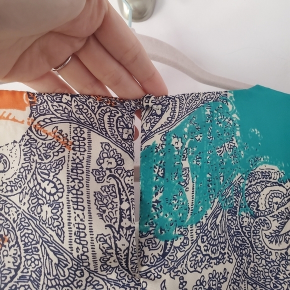 Luxology Dress Small Cinched Waist Paisley - Picture 10 of 14